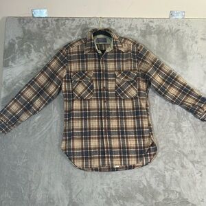 Pendleton Brown and Blue Plaid Casual Button Down Shirt, slim fit
